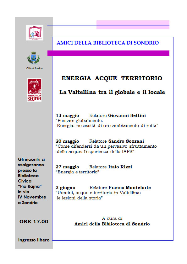Energia, acque, territorio - La Valtellina tra il globale e il locale